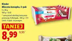 Lidl Kinder Mleczna kanapka, 5-pak oferta