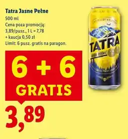 Lidl Tatra Jasne Pełne oferta