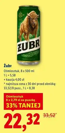 Lidl Żubr (8 x 500 ml) oferta