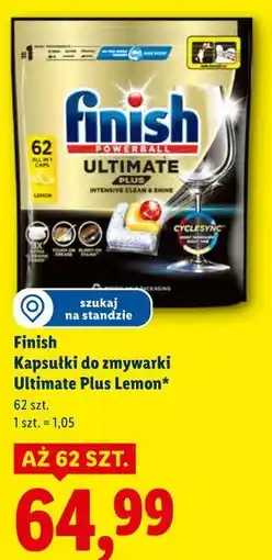 Lidl Finish Kapsułki do zmywarki Ultimate Plus Lemon (62 szt.) oferta