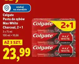 Lidl Colgate Pasta do zębów Max White Charcoal, 2+1 (3 x 75 ml) oferta