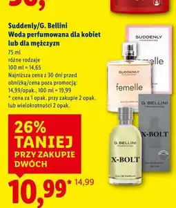 Lidl Suddenly/G. Bellini Woda perfumowana dla kobiet lub dla mężczyzn oferta