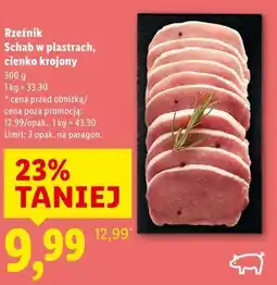 Lidl Rzeźnik Schab w plastrach, cienko krojony oferta