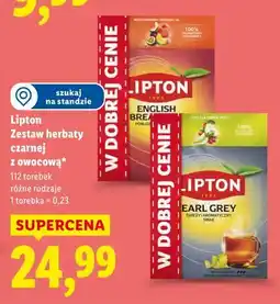 Lidl Lipton Zestaw herbaty czarnej z owocową 112 torebek różne rodzaje oferta