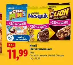 Lidl Nestlé Płatki śniadaniowe (Cini Minis, Nesquik, Lion lub Chocapic) oferta