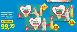 Lidl Pampers Baby Dry Pantsy 4, 5 lub 6 (MEGAPAKA) oferta