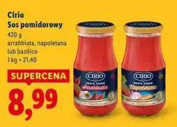 Lidl Cirio Sos pomidorowy 420 g (arrabbiata, napoletana, basilico) oferta