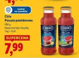 Lidl Cirio Passata pomidorowa 700 g (klasyczna lub z bazylią) oferta