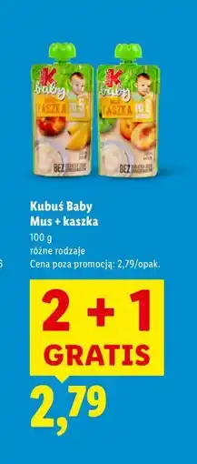 Lidl Kubuś Baby Mus + kaszka oferta