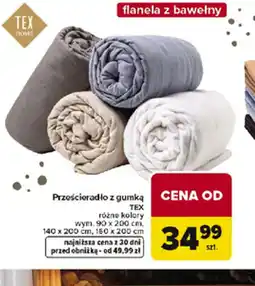 Carrefour TEX HOME Prześcieradło z gumką oferta
