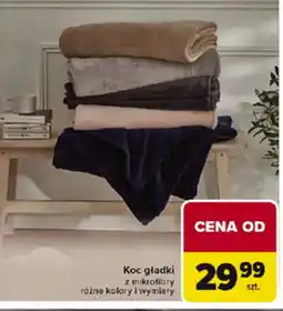 Carrefour Koc gładki z mikrofibry oferta