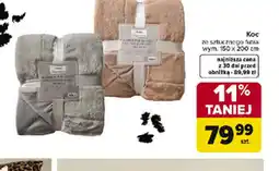 Carrefour Koc ze sztucznego futra oferta