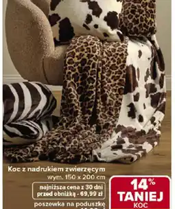 Carrefour Koc z nadrukiem zwierzęcym oferta