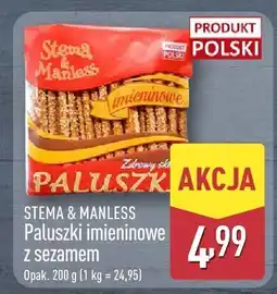 ALDI Paluszki imieninowe z sezamem STEMA & MANLESS oferta