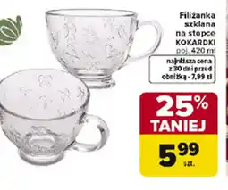Carrefour Filiżanka szklana KOKARDKI oferta