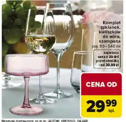Carrefour Komplet szklanek, kieliszków oferta