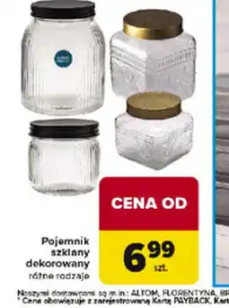 Carrefour Pojemnik szklany dekorowany oferta
