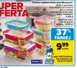 Carrefour VIVO Zestaw pojemników plastikowych oferta