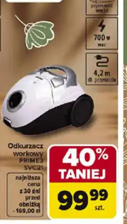 Carrefour Odkurzacz workowy Prime3 SVC21 oferta