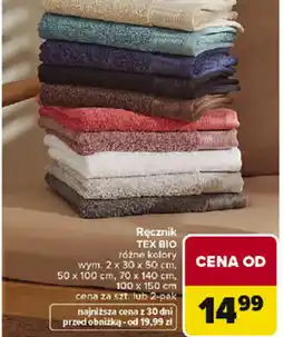 Carrefour TEX BIO Ręcznik oferta