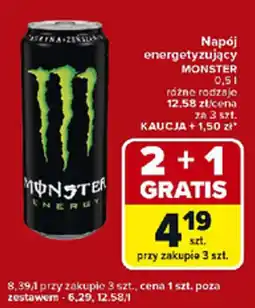 Carrefour Express Napój energetyzujący monster oferta