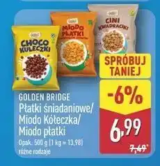 ALDI GOLDEN BRIDGE Płatki śniadaniowe/ Miodo Kółeczka/ Miodo płatki oferta