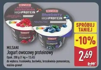 ALDI MILSANI Jogurt owocowy proteinowy oferta