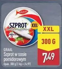 ALDI GRAAL Szprot w sosie pomidorowym XXL oferta