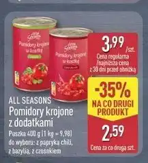 ALDI ALL SEASONS Pomidory krojone z dodatkami oferta