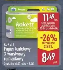 ALDI KOKETT Papier toaletowy 3-warstwowy rumiankowy oferta
