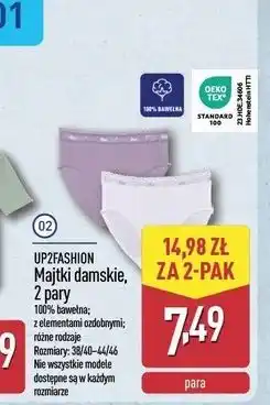 ALDI UP2FASHION Majtki damskie, 2 pary oferta