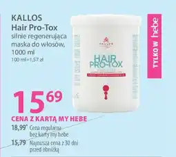 Hebe Kallos hair pro-tox silnie regenerująca maska do włosów oferta