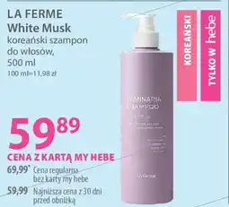 Hebe La ferme white musk koreański szampon do włosów oferta
