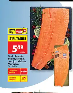Biedronka Filet z łososia atlantyckiego, porcja rodzinna, Marinero oferta