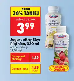 Biedronka Jogurt pitny Skyr Piątnica oferta
