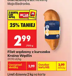 Biedronka Filet wędzony z kurczaka Kraina Wędlin oferta