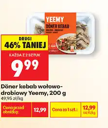 Biedronka Döner kebab wołowo-drobiowy Yeemy oferta