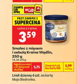 Biedronka Smalec z mięsem i cebulką Kraina Wędlin oferta