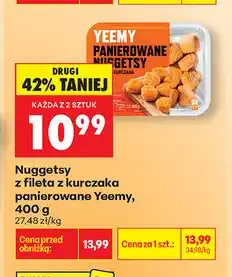 Biedronka Nuggetsy z fileta z kurczaka panierowane Yeemy oferta