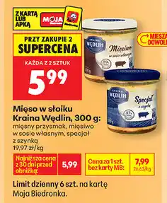 Biedronka Mięso w słoiku Kraina Wędlin oferta