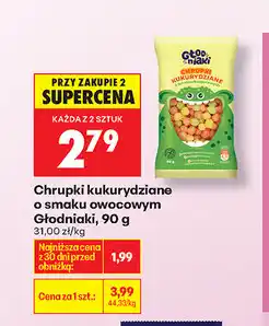 Biedronka Chrupki kukurydziane o smaku owocowym Głodniaki oferta