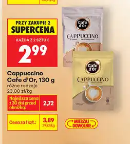 Biedronka Cappuccino Cafe d'Or, 130 g (różne rodzaje) oferta