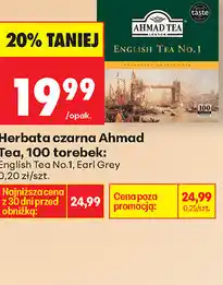 Biedronka Herbata czarna Ahmad Tea, 100 torebek, różne rodzaje oferta
