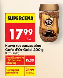 Biedronka Kawa rozpuszczalna Cafe d'Or Gold oferta