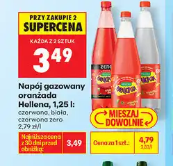 Biedronka Napój gazowany oranżada Hellena, 1.25 l, różne rodzaje oferta