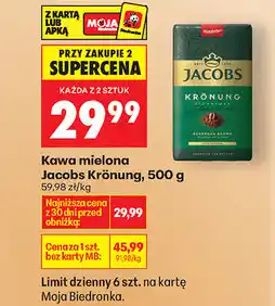 Biedronka Kawa mielona Jacobs Krönung oferta