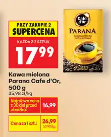 Biedronka Kawa mielona Parana Cafe d'Or oferta