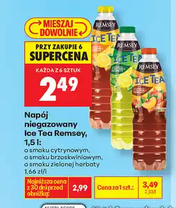 Biedronka Napój niegazowany Ice Tea Remsey, 1.5 l (różne rodzaje) oferta