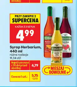 Biedronka Syrop Herbarium, 440 ml, różne rodzaje oferta
