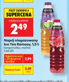 Biedronka Napój niegazowany Ice Tea Remsey, 1.5 l (przy zakupie 6) oferta